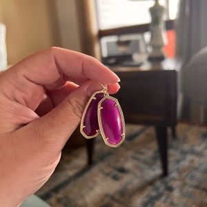 Kendra Scott Elle Gold Drop Earrings in Purple 💜